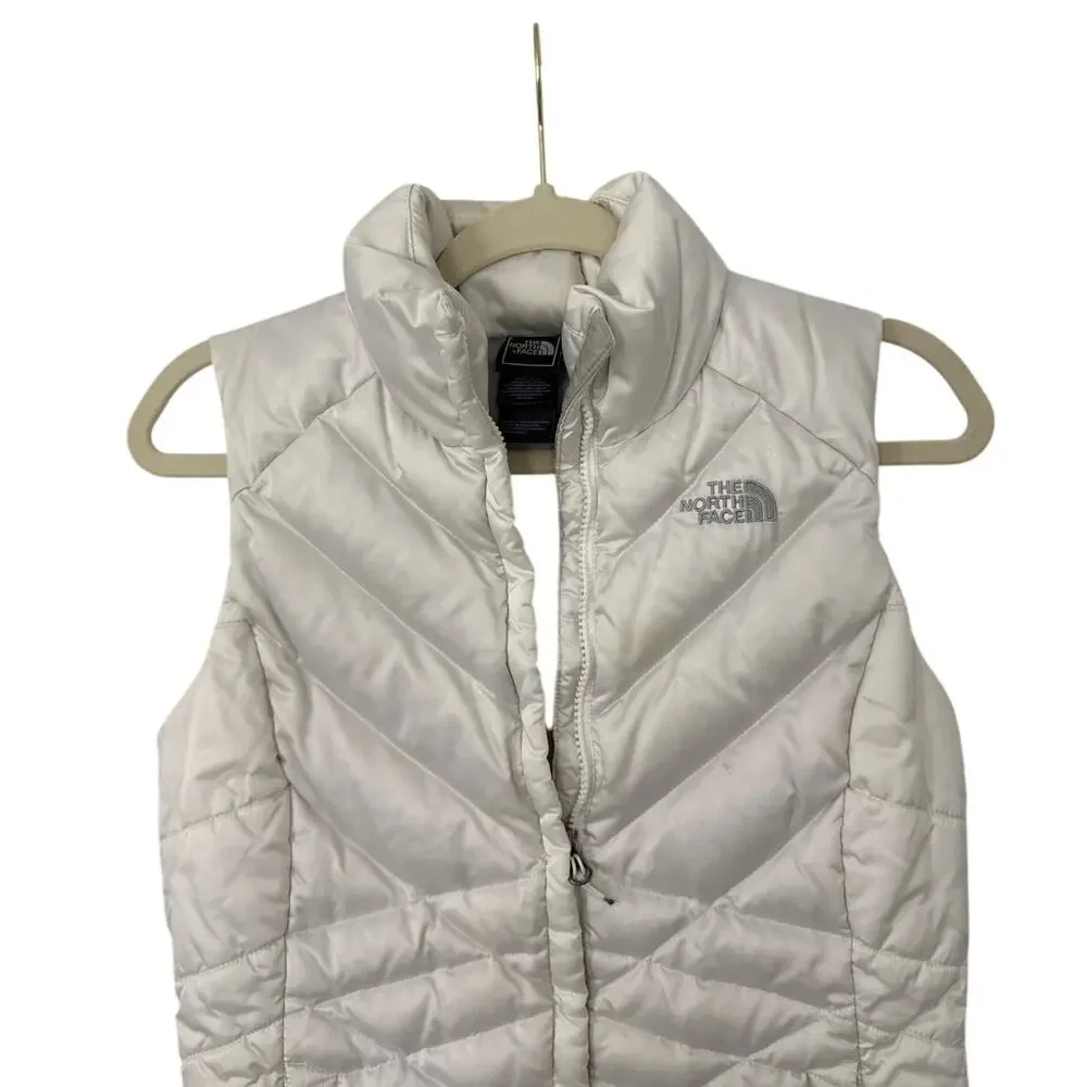 The North Face Jacket Coat 550 White Down Puffer Vest Size Women's XS
